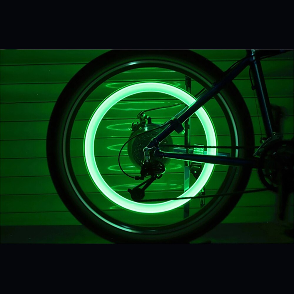 2 pièces voiture lumières néons Air couverture pneu jante Valve roue tige lampe à LED Flash couleur pneu roue Valve bouchon lumière voiture pneu Valve
