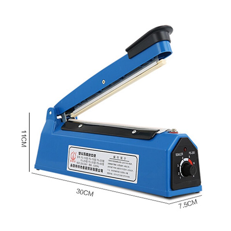 220v 300w 8 inch impulssealer warmtesealer keukenvoedselsealer vacuümzaksealer plastic zak verpakkingsgereedschap us-stekker