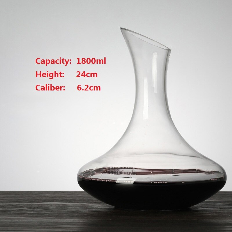 1800ML Big Decanter Handmade Crystal Red Wine Brandy Champagne Glasses Decanter Bottle Jug Pourer Aerator For Family Bar: GB-13