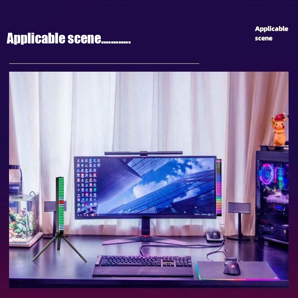 Usb 5v, app-steuerung, 3d 32 -leds, sprachsteuerung, rhythmus-lichtleiste, musik-atmosphären-ambiente-lampe, bar, computer