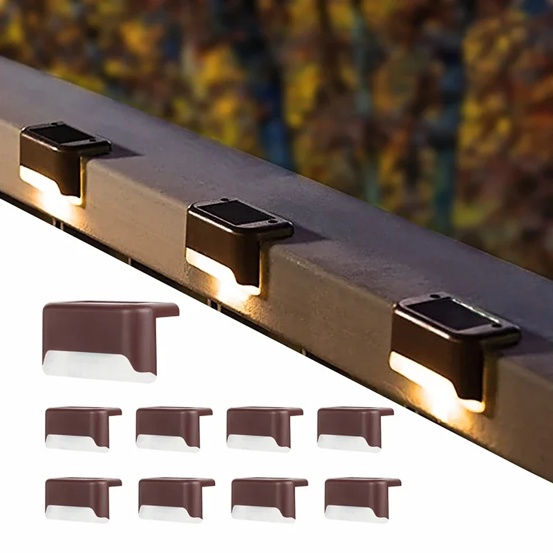 Lampy solarne LED Ogród na zewnątrz Balkon Klatka schodowa Ogrodzenie Balustrada Światła Dziedziniec Wodoodporne słoneczne zewnętrzne dekoracyjne kinkiety: Niebieski