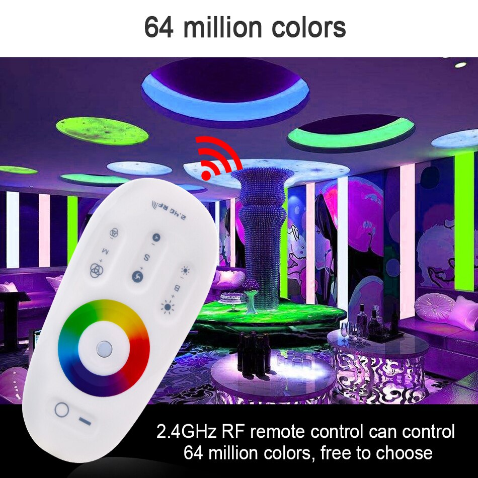 2.4G RF Touch Remote Controller DC5-24V for WS2812B WS2811 SK6812 RGB Full color Addressable 5050 Smart Pixel Led Strip