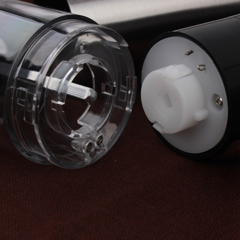 1Pcs Elektrische Pepermolen Roestvrij Staal Zout Peper Grinder Home Keuken Spice Grinder Gereedschap Met Led Licht