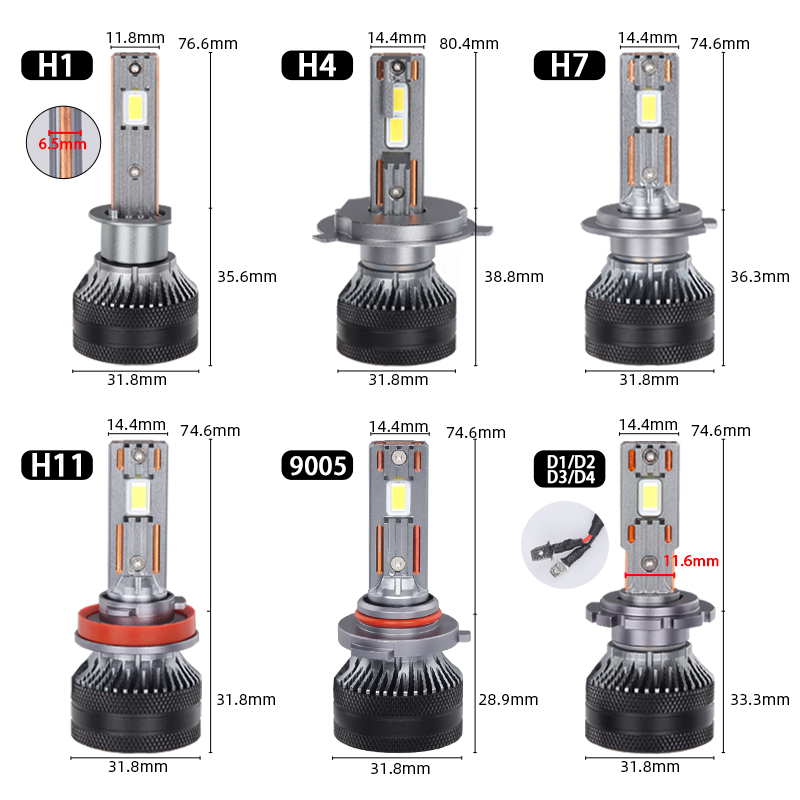 Dawn knight 140w k5c plus h7 h11 h1 h4 lâmpada led para farol 4300k led hb3 hb4 tubo de cobre duplo kit de luz led para carro 12v 2 peças