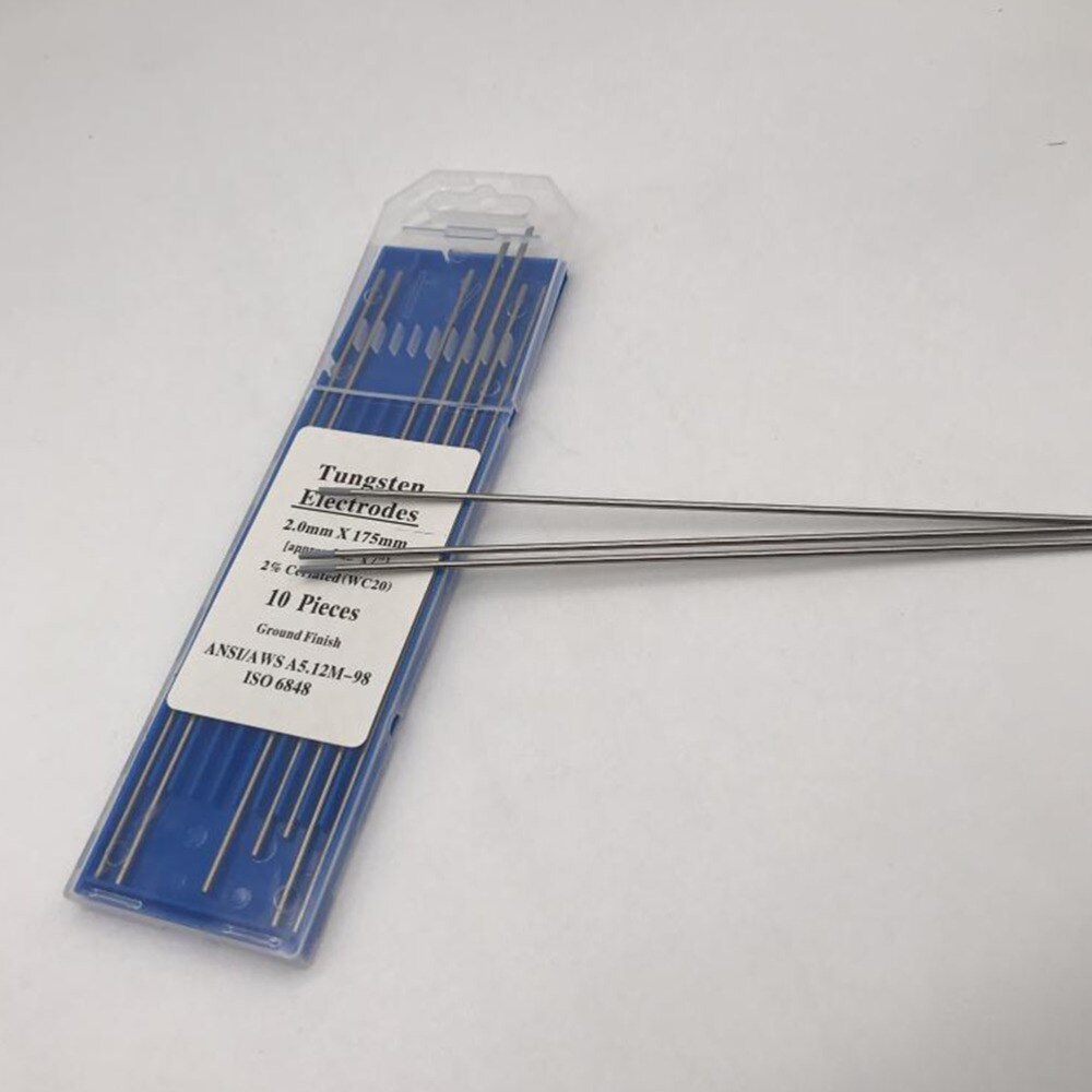 Electrodos de tungsteno duradero Ceriated WT20, electrodo de soldadura para soldadura TIG Arc MIG, 1 paquete