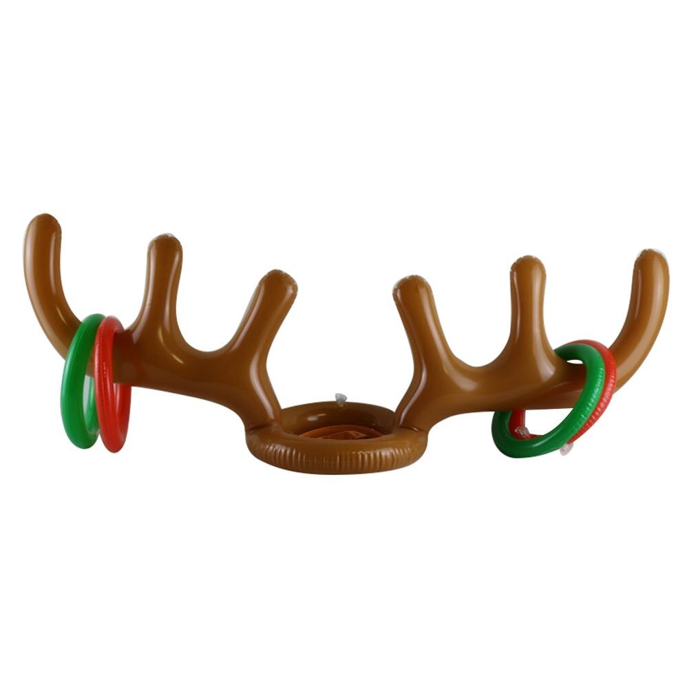 PVC Inflatable Antler Headband Toys Animal Head Ring Circle Tools Art Decoration Deer Headgear Throwing Ring Toy Props
