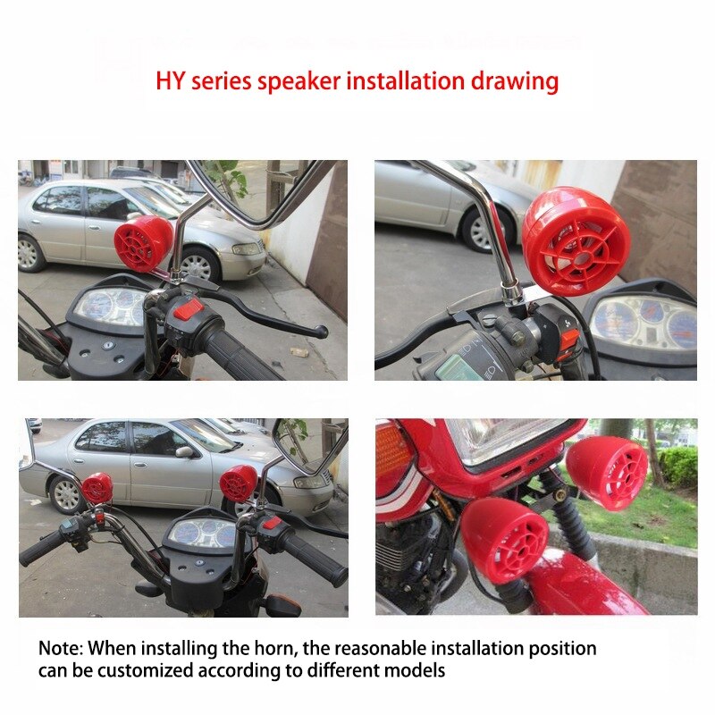 Motorcykel o stereohøjttalere trådløs bluetooth  mp3 afspiller vandtæt fm o til scooter cykel atv utv