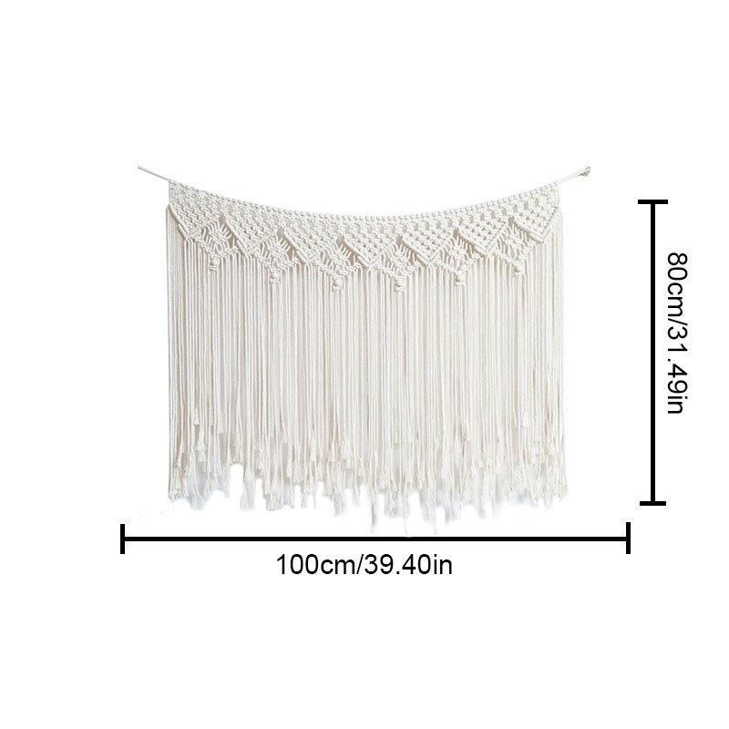 80x150cm Zauberstab Hängen Macrame Vorhang Böhmischen Handwoven Tapisserie Perfekte Tür Vorhang Makramee Für Schlafzimmer Hochzeit Dekoration: Violett grau