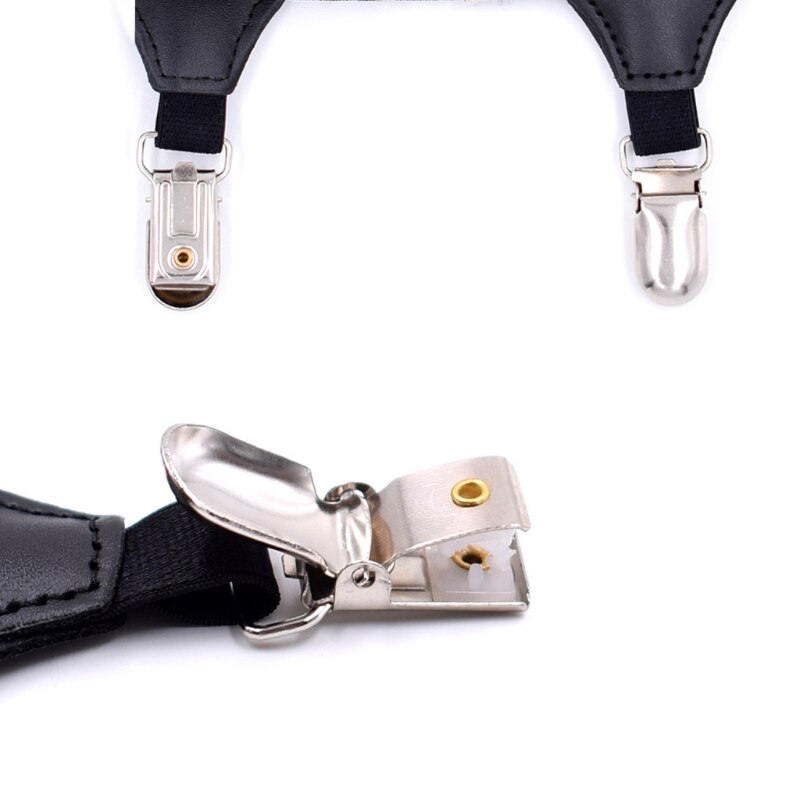 Calcetines elásticos de 2 piezas para hombre, Liga de sujeción, tirantes, Clip de pato, agarre ajustable,