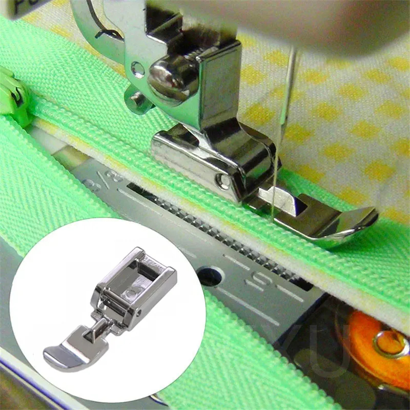 6 Style Zipper Sewing Machine Foot Invisible Zipper Foot Household Sewing Machine Parts For Brother Singer janome Stitching Tool: Dark Khaki