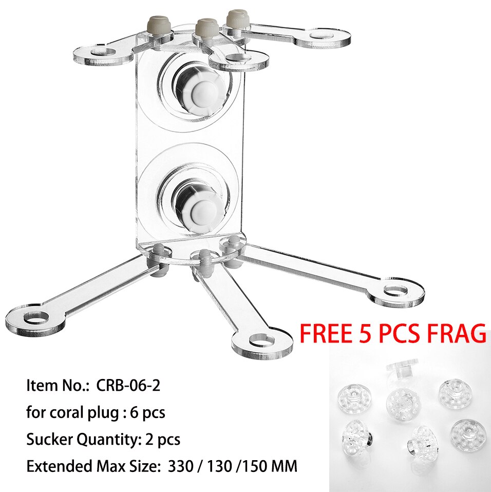 Marine Sources Aquarium Clear Acrylic Coral Frag Plugs Rack Holder SPS Coral Support Seawater Fish Tank Accessories: CRB-06-2
