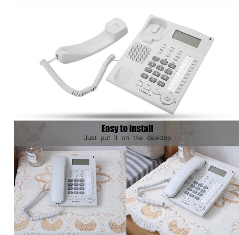 Beller-id telefoon thuiskantoor spot wit kx -t881 thuiskantoor vaste telefoon met beugel hotel bekabelde bureautelefoon