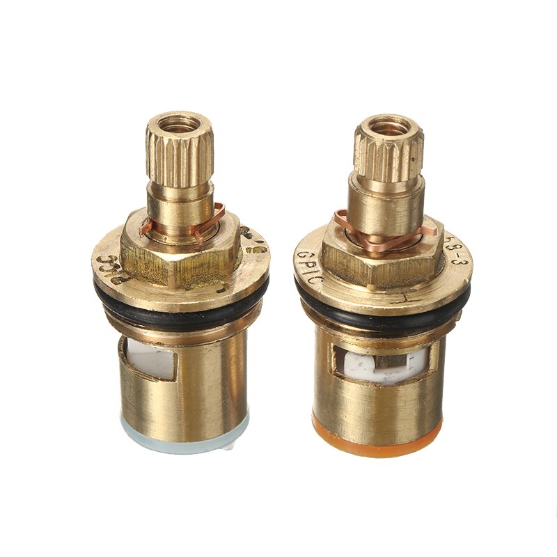 2pcs 1/2 " Brass Ceramic Disc Valve Cartridge Valves Quarter Turn 20 Teeth Repair Kit Accessories