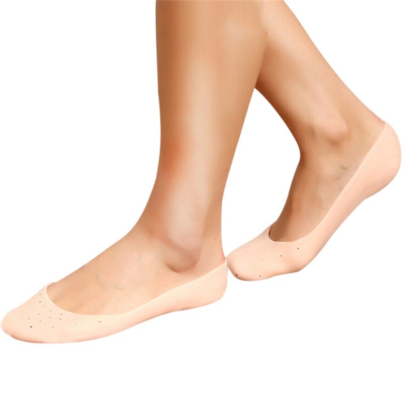 1 Paar Fasciitis Voetverzorging Bescherming Tool Volledige Lengte Siliconen Gel Sokken Gebarsten Plantaris Ademend Yoga Voet Sok: YK2073C1