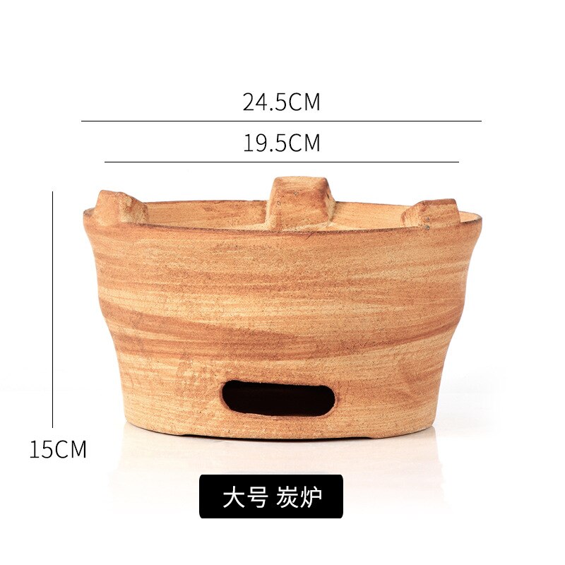 Mini stove Carbon mud soil stove charcoal old clay oven BBQ grills chafing dish small commercial carbon furnace home: L charcoal stove