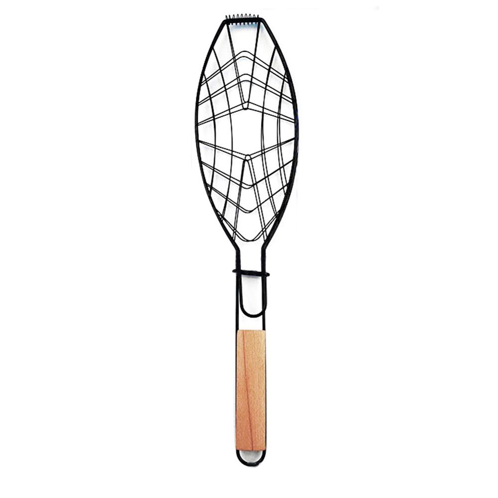 Non-Stick Small Hamburger Grill Basket Mini Burger Press Set Fish and Meatball Grill Basket Meatball Set BBQ Accessories: White