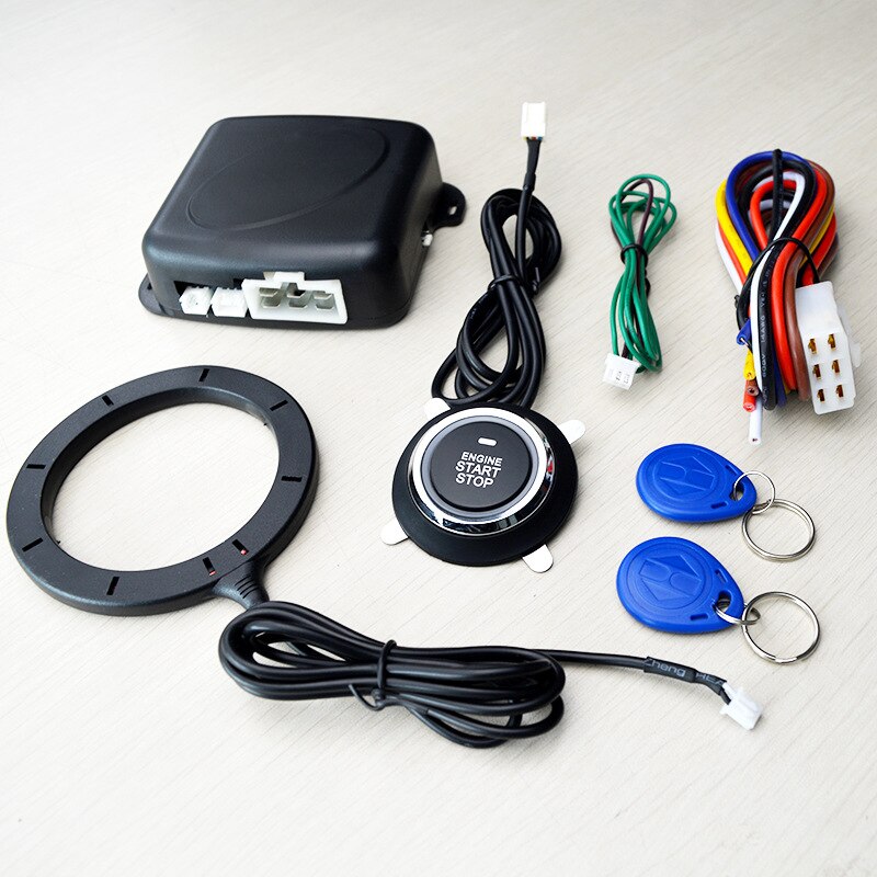 12V RFID Universal Alarm One Key Start System Car Anti-theft Sensor Lock Remote Control Car Start System With Alarm