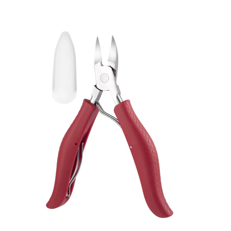 Cortauñas , pinzas correctoras de podología, cortadores de cutículas, corte de paroniquia, pedicura, manicura, herramienta de cuidado de manos y pies: Rojo
