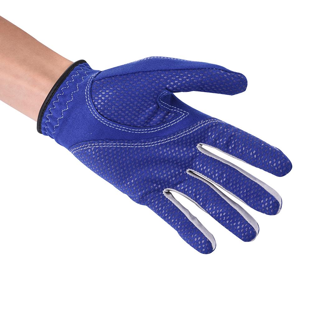 Gants de Golf homme Gant Microfibre Doux Blanc Bleu Main Gauche Anti-dérapage Antidérapant Particules Respirant Gant De Golf Directe