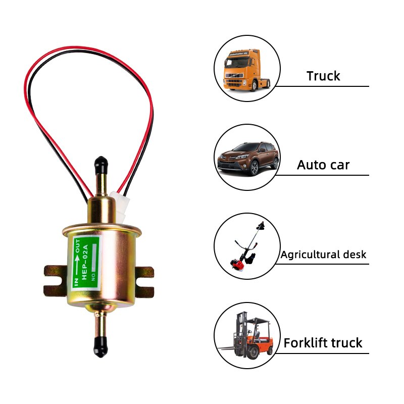 Lage Druk Universele Diesel Benzine Benzine Elektrische Brandstofpomp HEP-02A 12V 24V Voor Auto Motorfiets Atv brandstofpomp