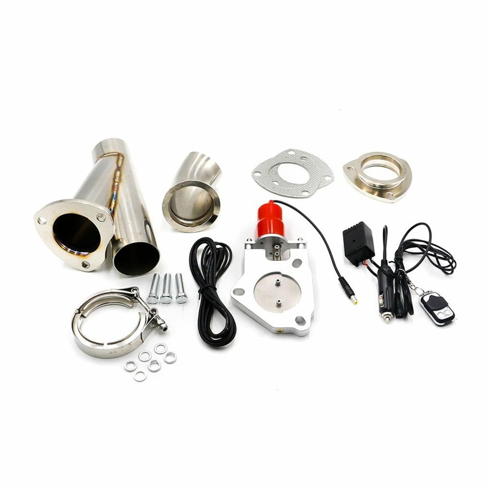 Exhaust Dual Valve Electric Y Pipe E-Cut Out Catback with Remote Control Muffler Car Accessories: 2.5inch