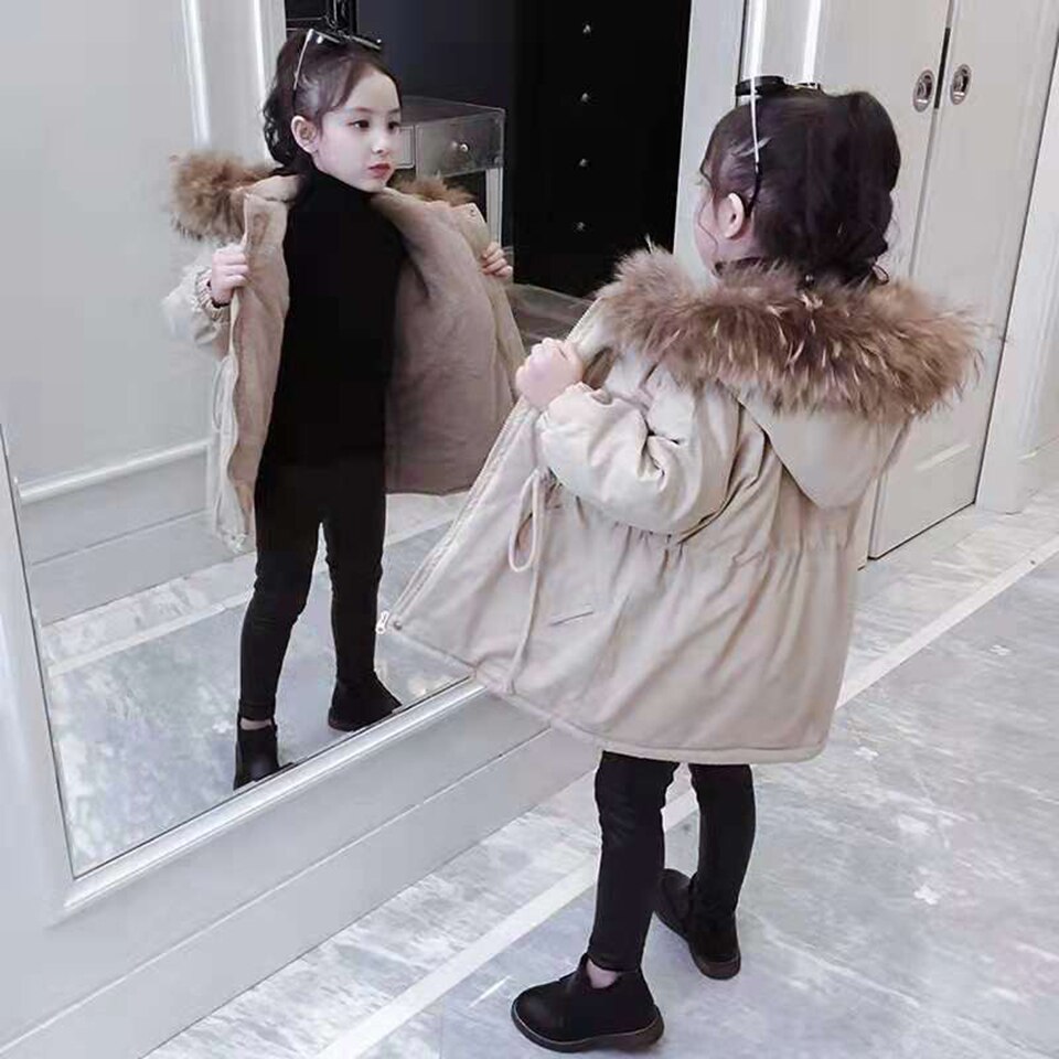 Arrivals Winter Meisje Jas Casual Hooded Warm Parka Meisjes Kleding Uitloper Mode Meisjes Parka Jas Voor 3-12Yrs: 002 / 12