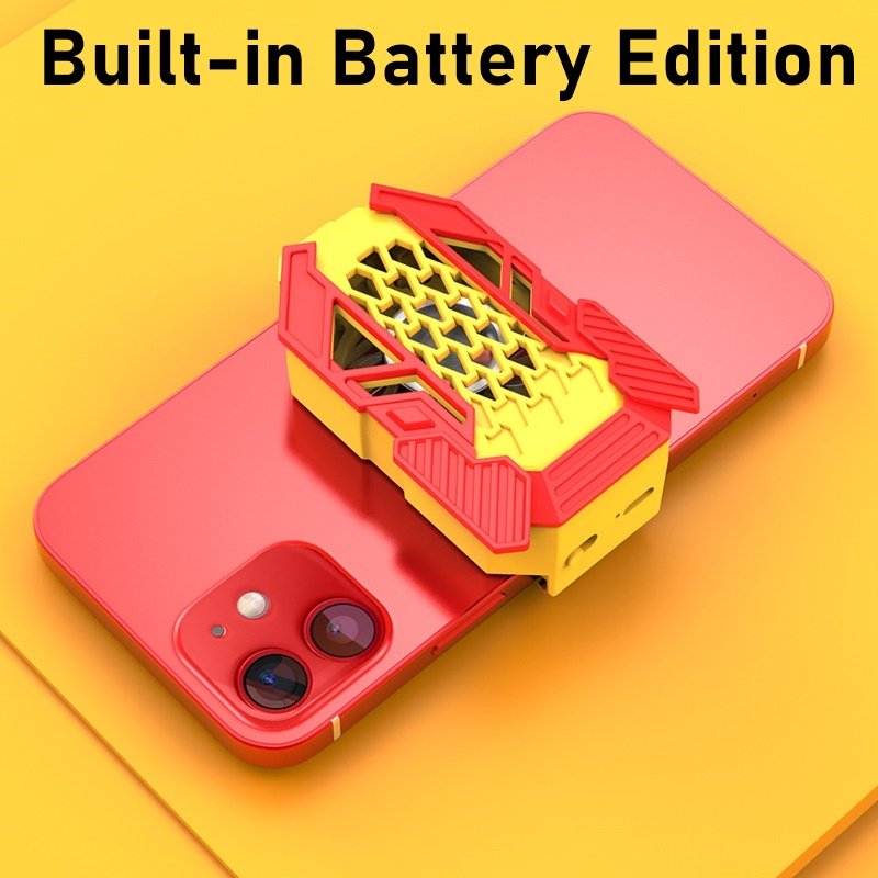 Engelenvleugels Mobiele Telefoon Cooler Portable Radiator Usb Koelventilator Game Koeler Para Celular Voor Iphone 11 12 Xiaomi Samsung s21: Built-in Battery