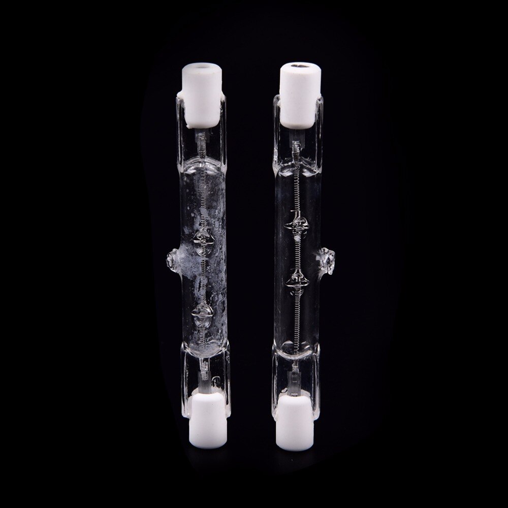 Ac 220v r7s halogenlampa 150w 500w halogenlampa  j78 78mm j118 118mm dubbelsidig linjär  r7s halogenlampa varmvit