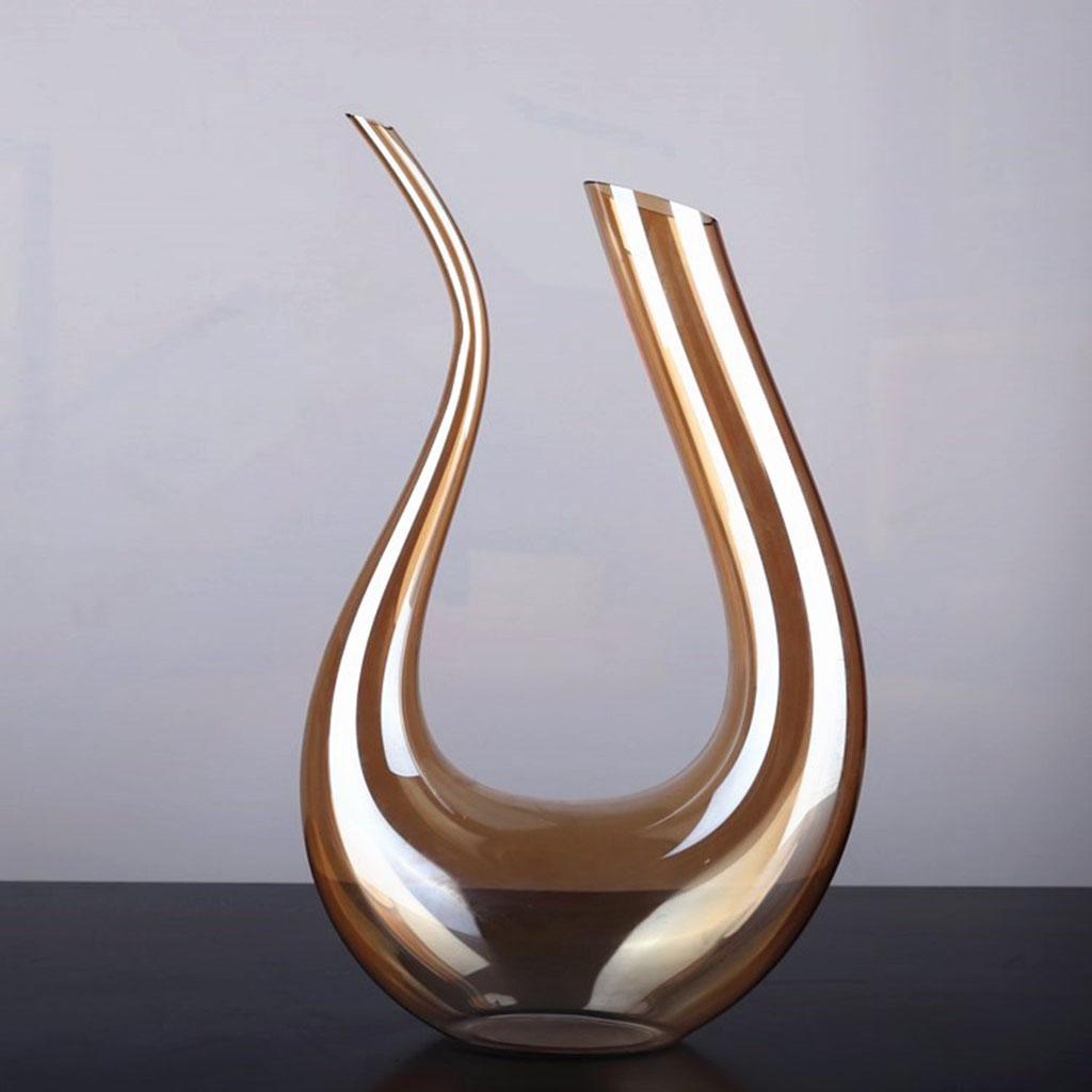 Carafe à vin en verre en forme de U, 1500ml, pour Restaurant et cuisine: Amber