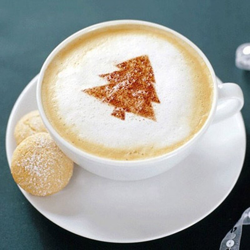16Pcs Coffee Latte Cappuccino Barista Art Stencils Cake Duster Templates Coffee Tools Accessories Gusto Nespresso Zavarnik