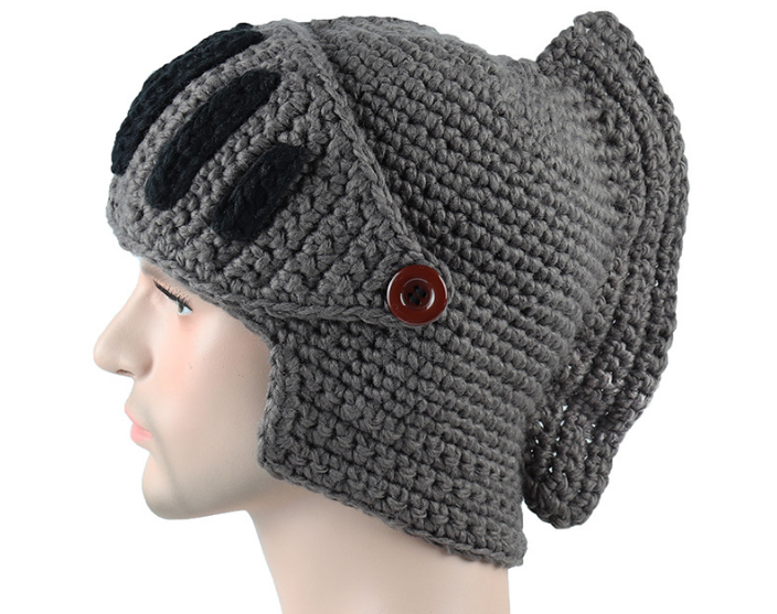 Di alta qualità di Inverno Cavaliere Romano Cappello di Lana Viso Collo Vento di Cotone Fatta A Mano Cappello Gladiatore Maschere Berretti cap per Il tempo libero