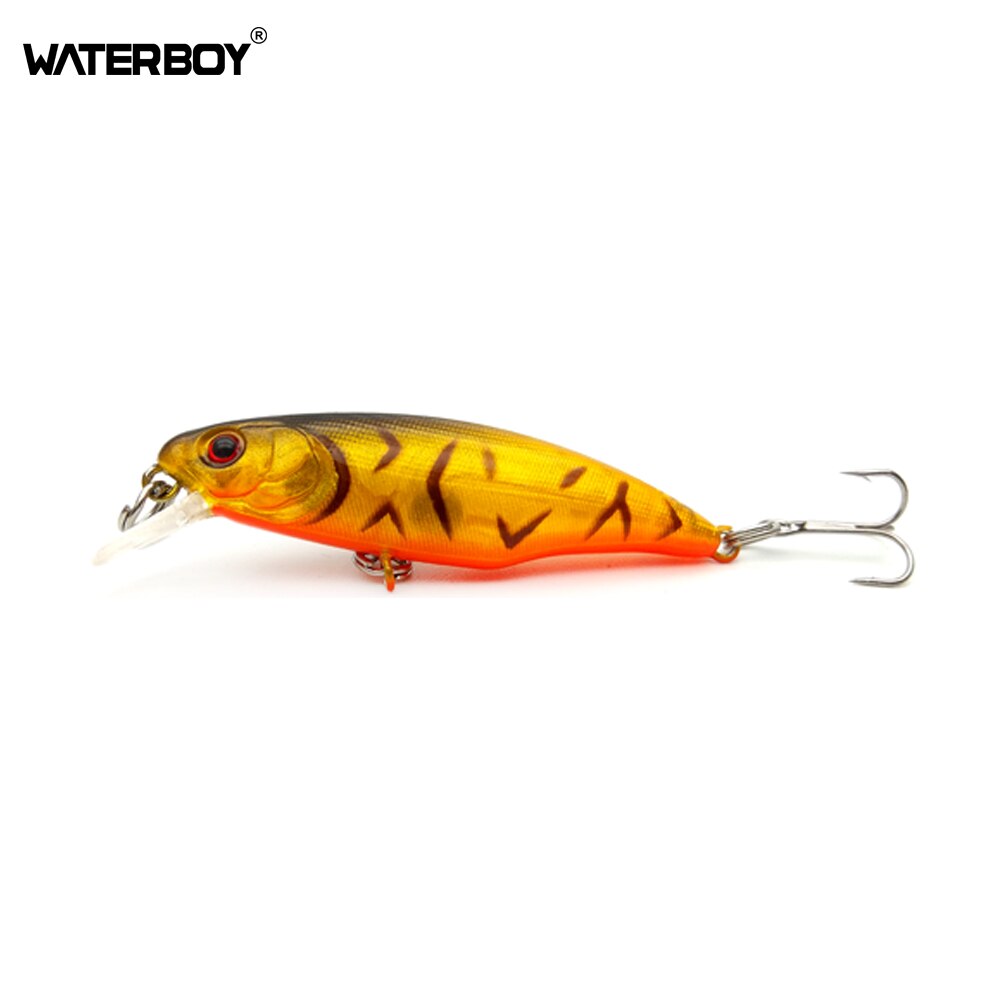 Waterboy mini minnow 52mm 3.8g top svømme hårdt kunstig agn lille størrelse fiske lokke hotsale: Farve 7