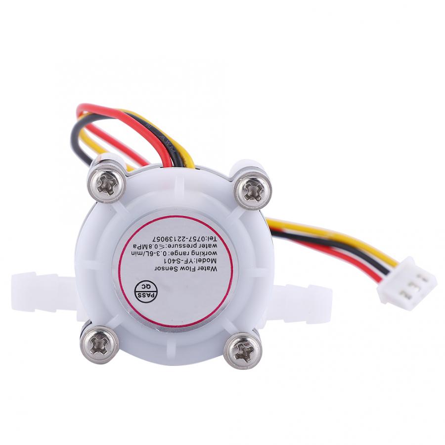1Pc Water Hall Flow Effect Sensor Control Flowmeter with Barb Joint