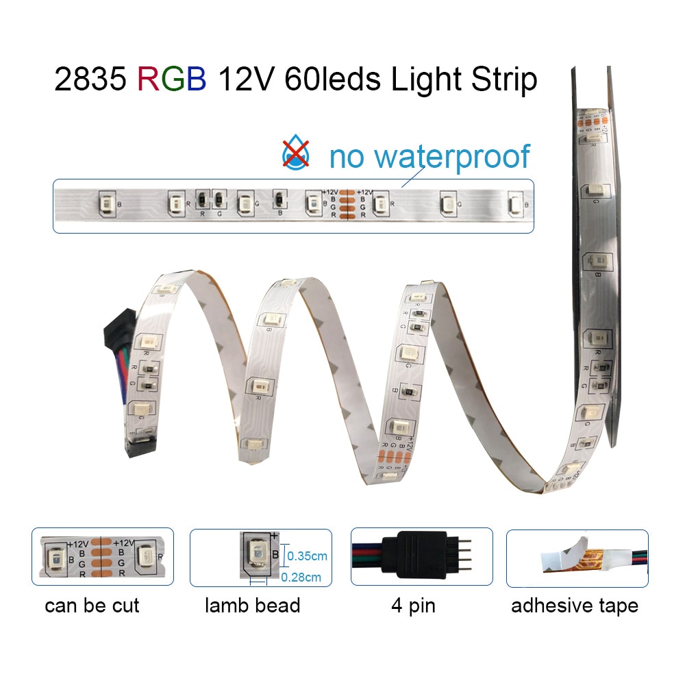 WiFi LED Strip Verlichting, draadloze LED Light Strips 16.4ft/5M SMD 5050 Smart APP Telefoon Gecontroleerde LED RGB Tape Lights Waterdichte R