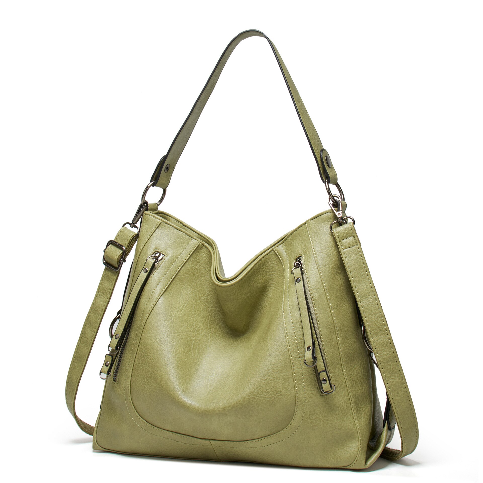 Vrouwelijke Zak Mode Grote Capaciteit Tote Bag Casual Lady Handtas Enkele Schouder Tas: Light Green