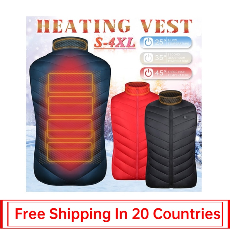 Chaleco térmico eléctrico Flexible para hombre, chaqueta de invierno para deportes, senderismo y pesca,