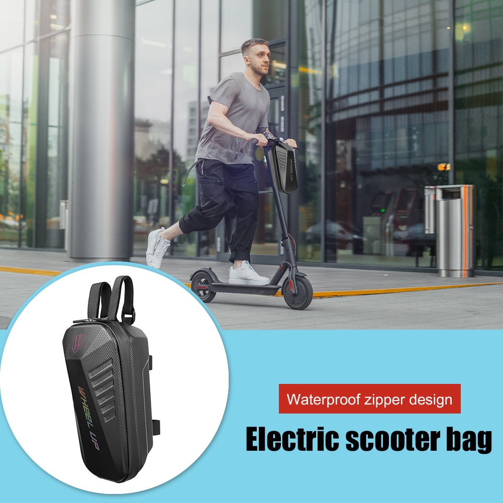 WHEEL UP Electric Scooter Hanging Bag Hard Shell Front Frame Waterproof Zipper Pouch for Xiaomi M365 PRO Ninebot HX X7