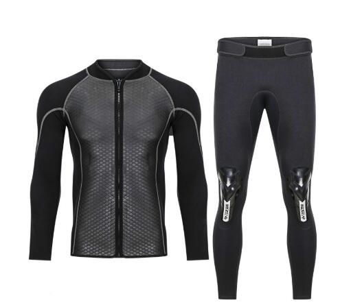 HISEA Men 2.5mm neoprene Long sleeve wetsuit Surfing diving suit Individuality keep warm winter surf clothing