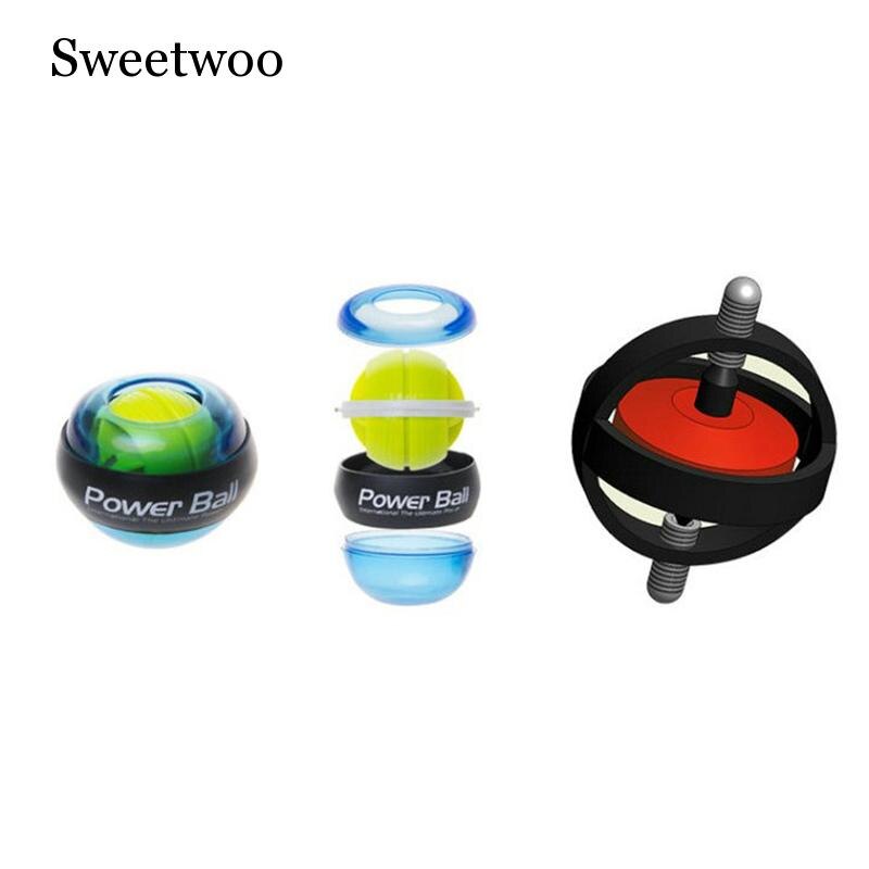 Led handled boll tränare relax gyroskop boll muskel kraft boll gyro arm tränare förstärkare fitness utrustning