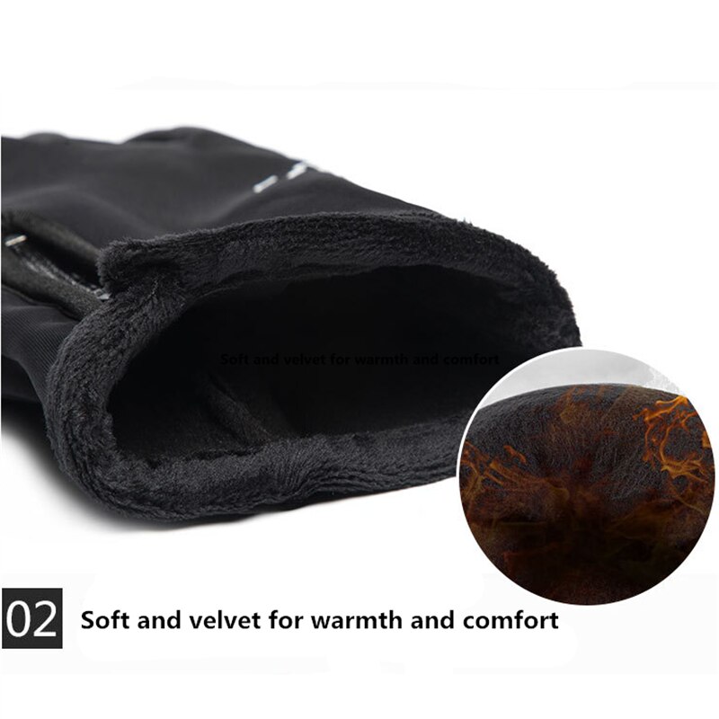 Herfst en winter warme handschoenen voor buiten, winddicht, waterdicht, touchscreen handschoenen, rits, rijden, sporthandschoenen voor mannen en vrouwen