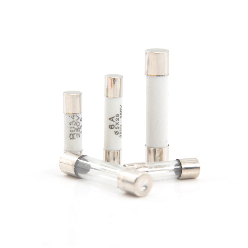 100Pcs 5x20mm RO54 5x25mm RO55 Quick Blow Glass Tube Fuse Assorted Kits Fast-blow Glass Fuses Din Rail Terminal Block Fuse