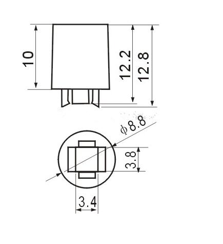 Druk op toets  a21 schakelaarkap voor 12*12*7.3 vierkante aanraakschakelaars 100 stuks