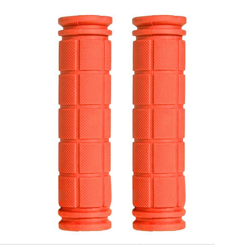 BMX MTB Cycling Mountain Bicycle Scooter Bike Handle Bar Rubber Soft End Grip: Orange