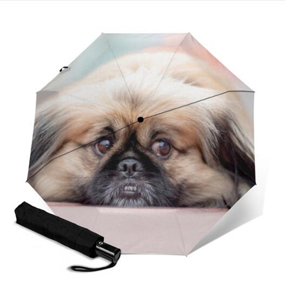 Puppy Dog Folding Automatic Umbrella Sun Girl Parasol Three-fold Umbrella Durable Sun Umbrellas Outdoor Paraguas Parapluie: YSA1184