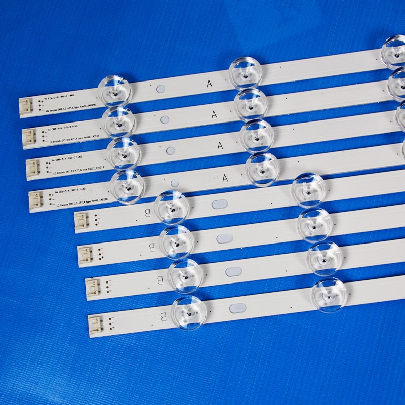 Tira de luces LED de retroiluminación, accesorio para televisor LG de 47 &quot;, 47LB565U 47LB563U 47LB563V 47LB565V-zt-zq LG47, 8 unids/set
