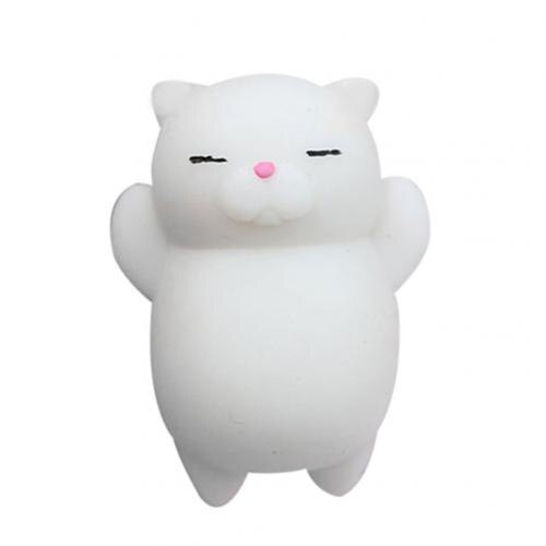 Cute Soft White Seal Stress Relieve Squeeze Healing Toy Adult Kids: White Ear