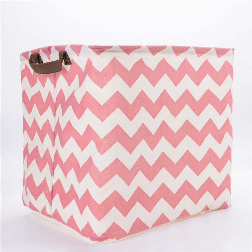 Cube Folding Cotton Linen Fabric Storage Box Clothes Toys Storage Basket For Toys Organizer Home Laundry Basket With Handle: 8