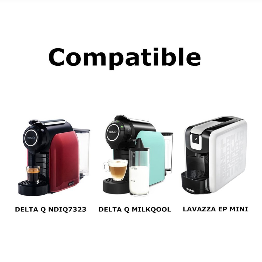 Invioleur rechargeable de goutteur de filtre de dosette de Capsule de café d'acier inoxydable Compatible avec la Machine à café de DELTA Q/ Nescafe