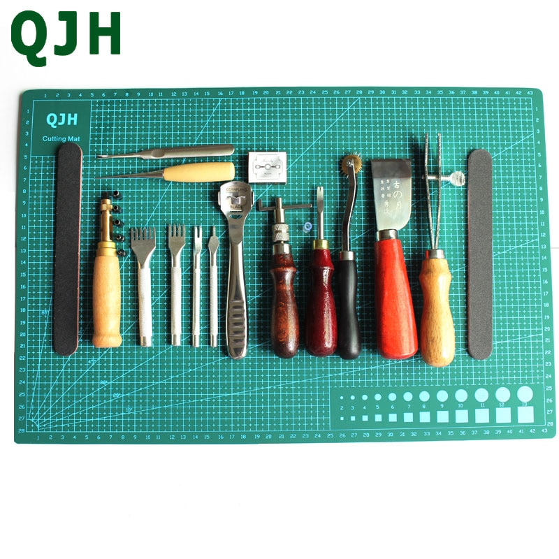 Cuir artisanat outils Kit main couture couture poinçon sculpture travail selle poinçonnage outil de coupe
