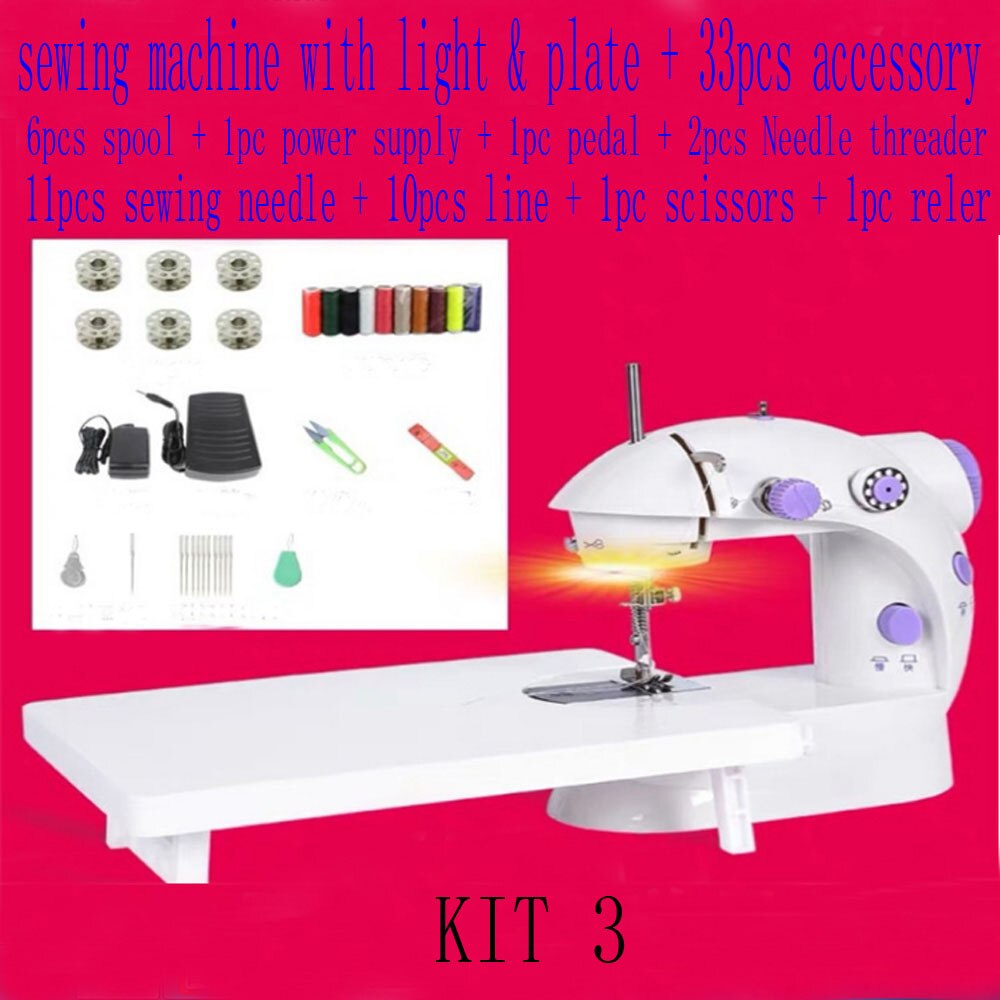 Mini Machine à coudre | Machine à coudre, Portable, couture, broderie sans fil, vêtements, tissus, Machine à coudre électrique manuelle, accessoires: KIT 3 with US plug